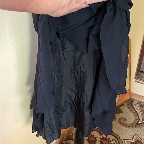 SWEE LO NY size Medium Flapper-Style Great Gadsby Silk Tank PinTuck Dress GOTH - Picture 15 of 17